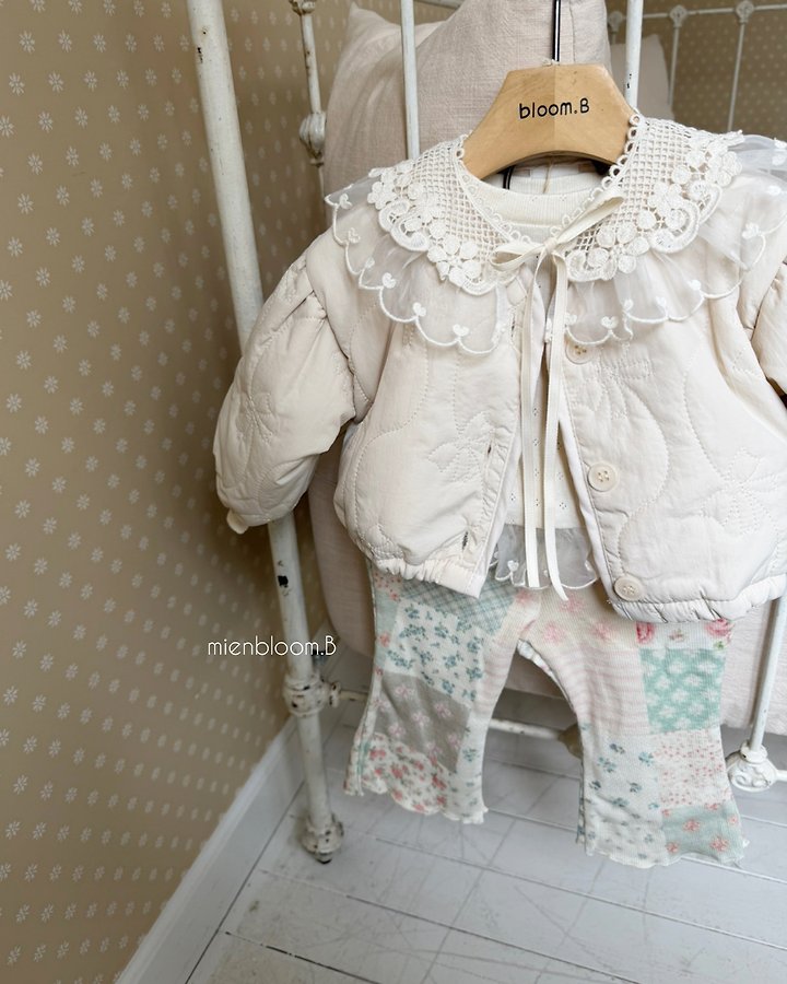 Mienbloom B - Korean Baby Fashion - #babyootd - Bebe Heart Lace Cape - 8