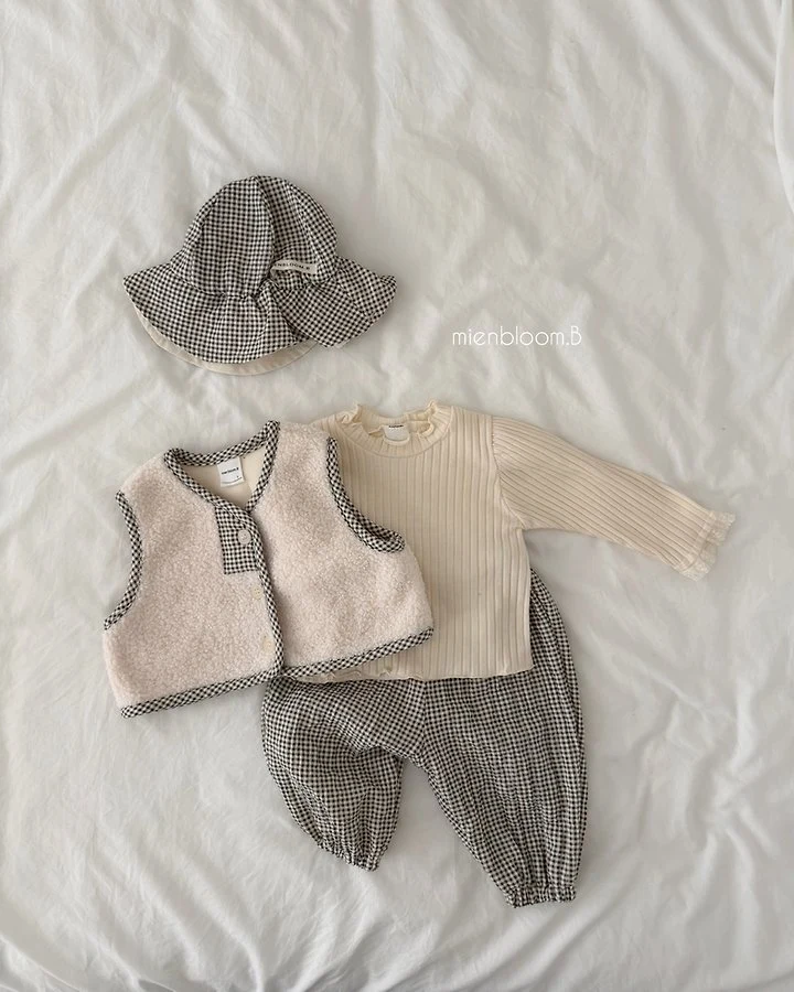 Mienbloom B - Korean Baby Fashion - #babyoutfit - Bebe Check Jogger Pants - 11