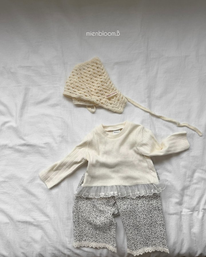 Mienbloom B - Korean Baby Fashion - #babyoutfit - Bebe Heart Lace Tee - 10