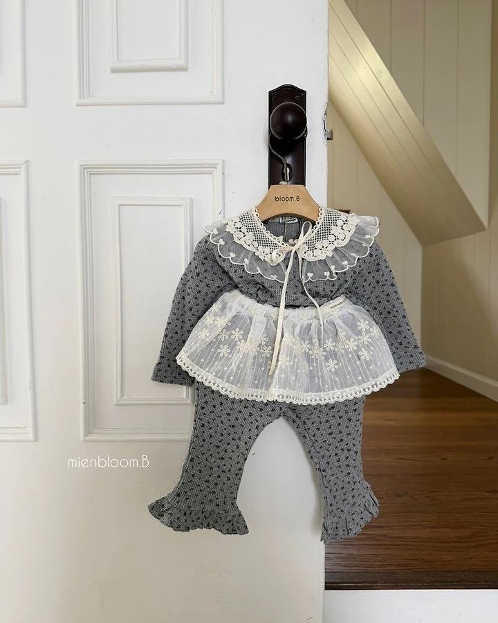 Mienbloom B - Korean Baby Fashion - #babyoutfit - Bebe Baby's Breath Pants - 11