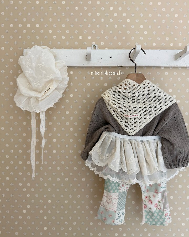 Mienbloom B - Korean Baby Fashion - #babyoutfit - Bebe Scallop Mesh Skirt - 12
