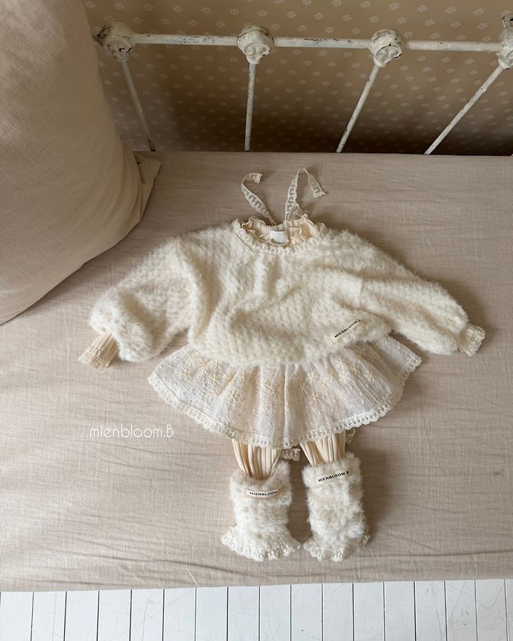 Mienbloom B - Korean Baby Fashion - #babyoutfit - Bebe Tencel Lace Skirt - 7