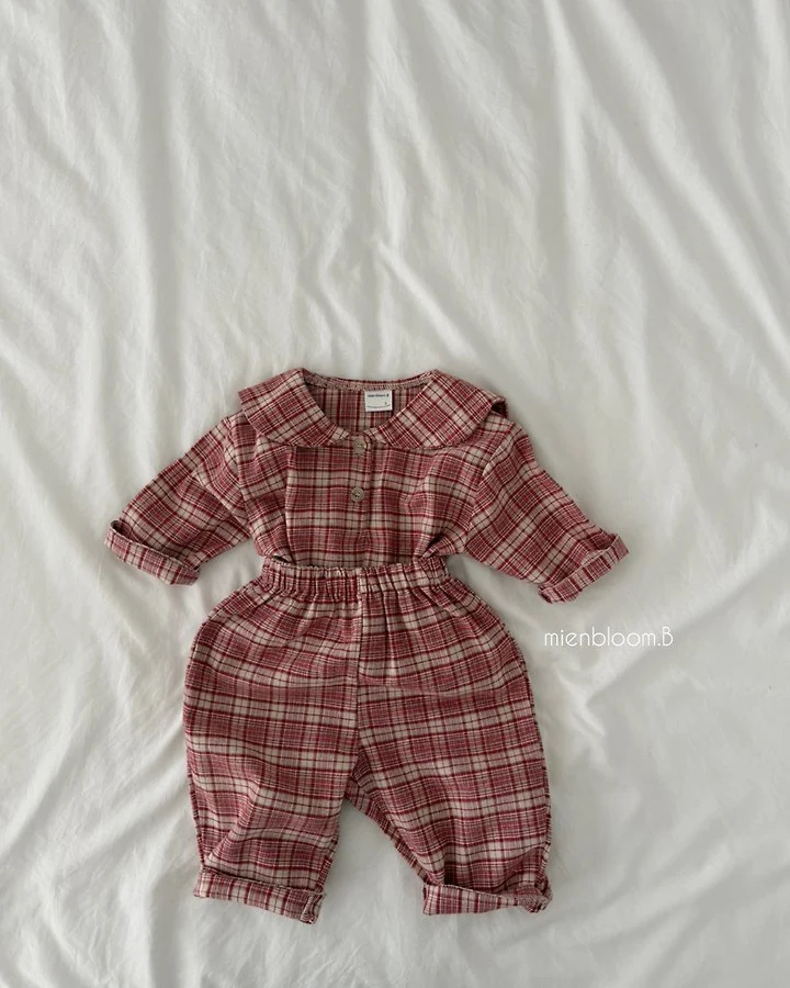 Mienbloom B - Korean Baby Fashion - #babyootd - Bebe Check Pants - 4