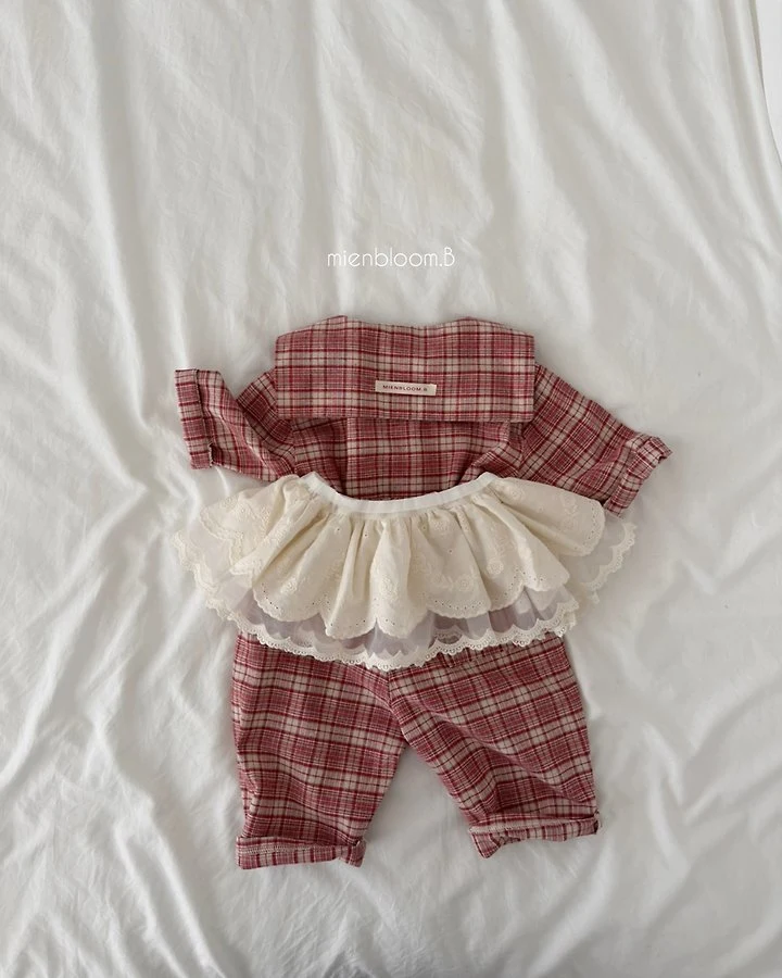 Mienbloom B - Korean Baby Fashion - #babyoutfit - Bebe Check Pants - 5