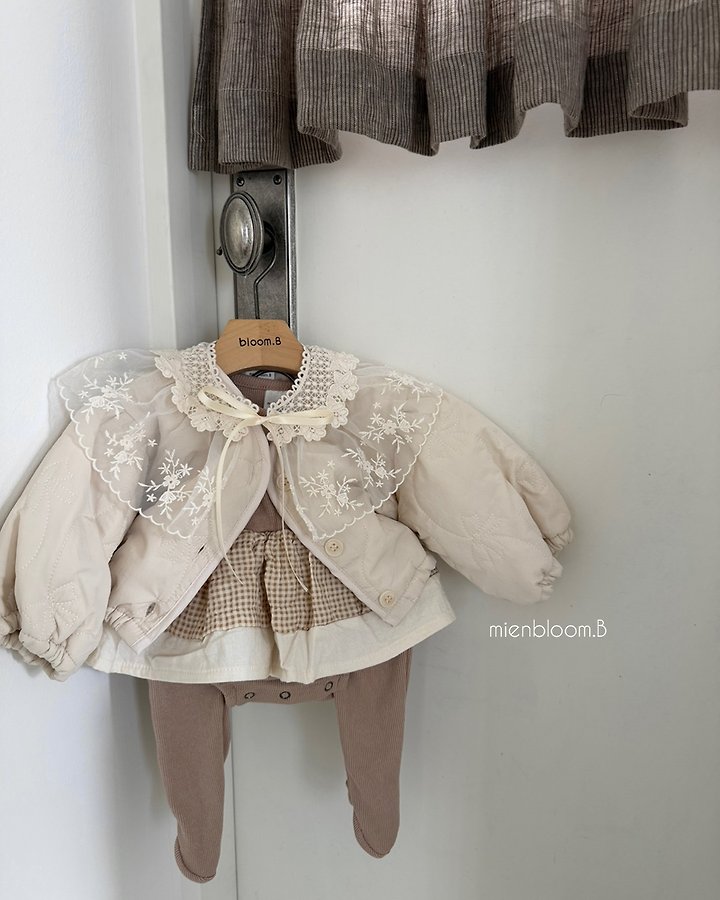 Mienbloom B - Korean Baby Fashion - #babyoutfit - Bebe Check Rib Suit - 6