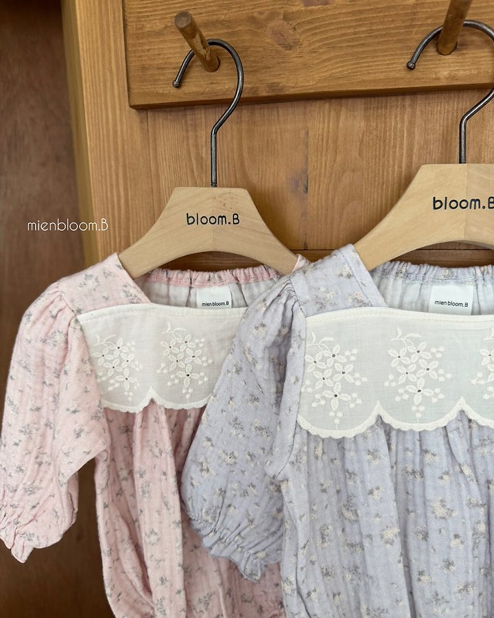 Mienbloom B - Korean Baby Fashion - #babyoutfit - Bebe Lala Floral Suit - 5
