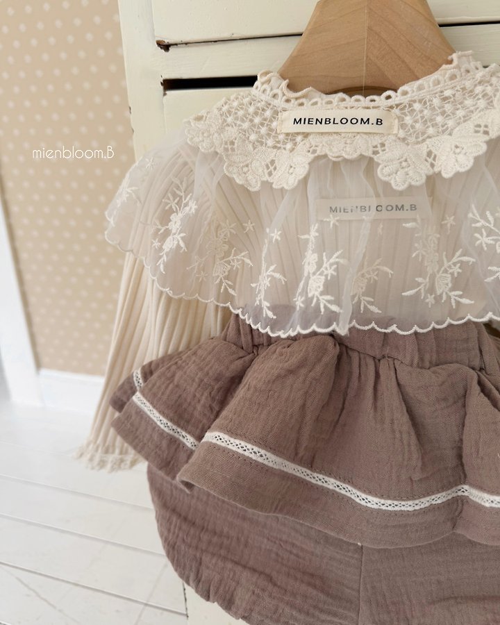 Mienbloom B - Korean Baby Fashion - #babywear - Bebe Floral Lace Cape - 12