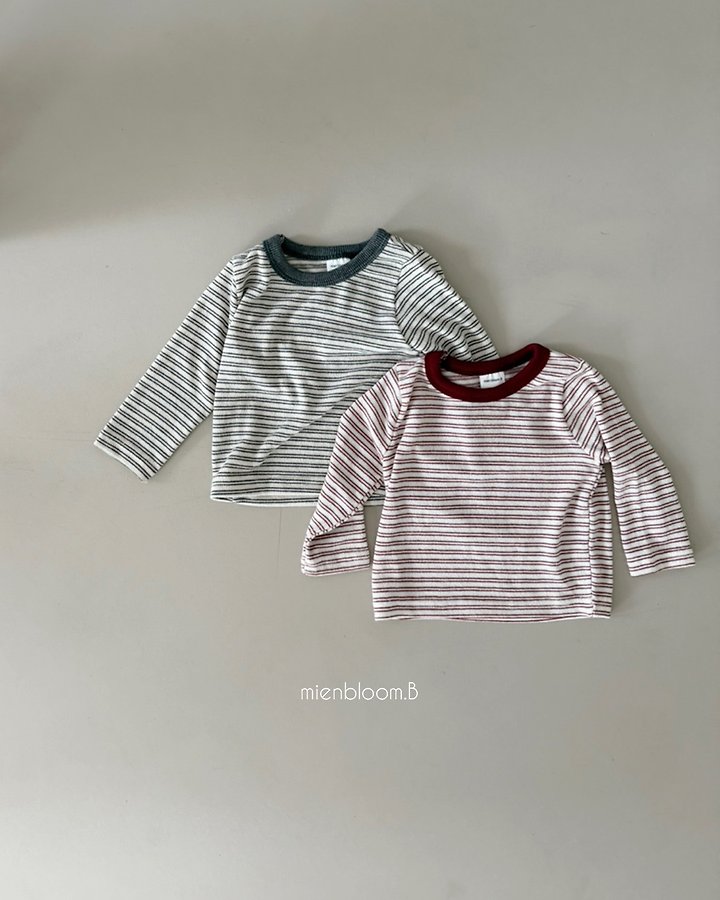 Mienbloom B - Korean Baby Fashion - #onlinebabyboutique - Bebe Soft Stripe Tee