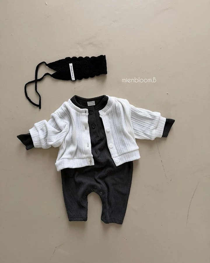 Mienbloom B - Korean Baby Fashion - #onlinebabyshop - Bebe O Knit Cardigan - 5