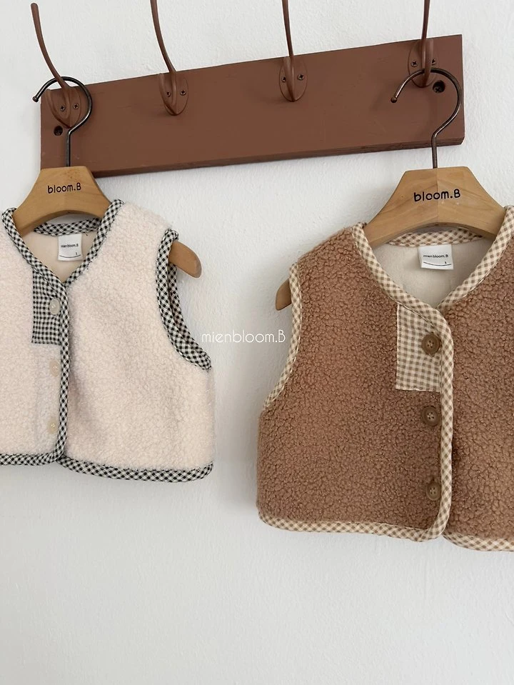Mienbloom B - Korean Baby Fashion - #onlinebabyshop - Bebe Teddy Fleece Vest - 3