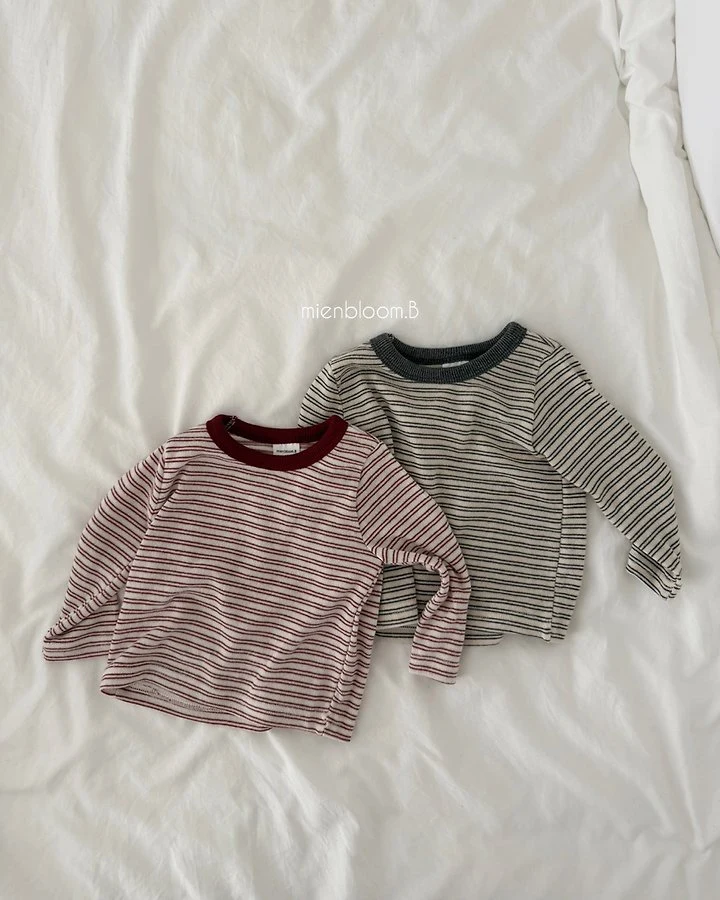 Mienbloom B - Korean Baby Fashion - #onlinebabyshop - Bebe Soft Stripe Tee - 2