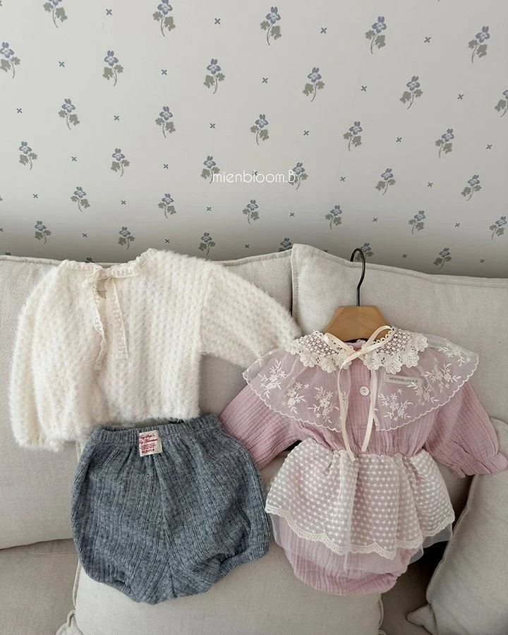 Mienbloom B - Korean Baby Fashion - #onlinebabyshop - Bebe O Knit Pants - 7