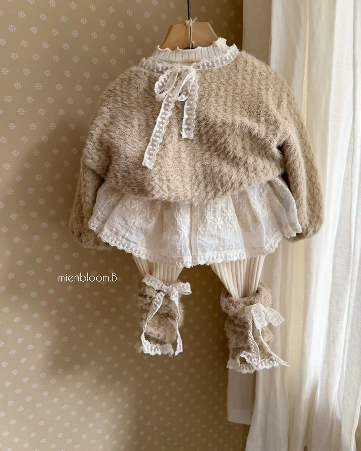 Mienbloom B - Korean Baby Fashion - #smilingbaby - Bebe Lace Rib Leggings - 8