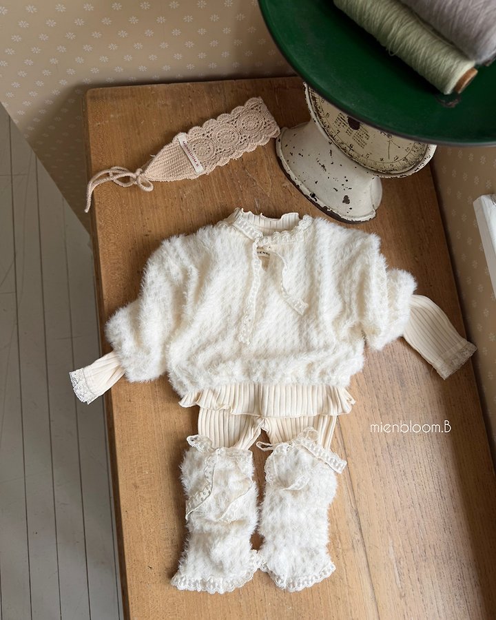 Mienbloom B - Korean Baby Fashion - #smilingbaby - Bebe Lace Rib Tee - 6