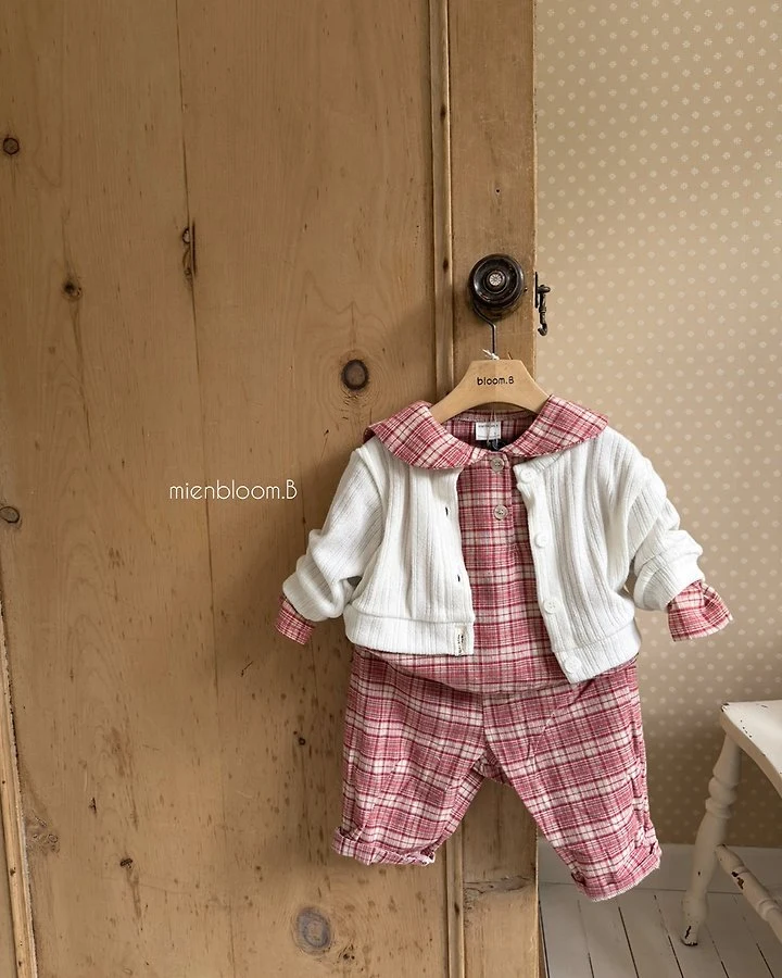 Mienbloom B - Korean Baby Fashion - #smilingbaby - Bebe Check Pants - 9