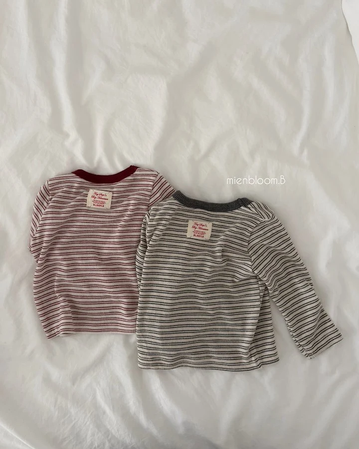 Mienbloom B - Korean Children Fashion - #childofig - Kids Soft Stripe Tee - 3