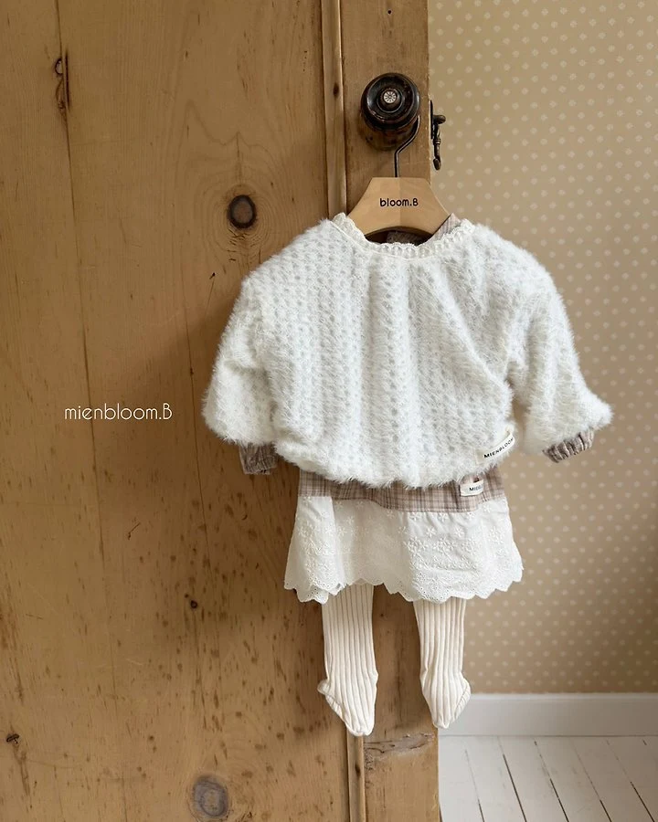 Mienbloom B - Korean Children Fashion - #childofig - Kids Check Lace One-piece - 6