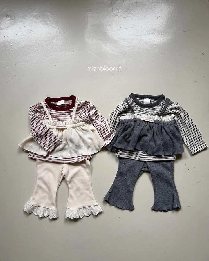 Mienbloom B - Korean Children Fashion - #designkidswear - Kids Soft Stripe Tee - 5