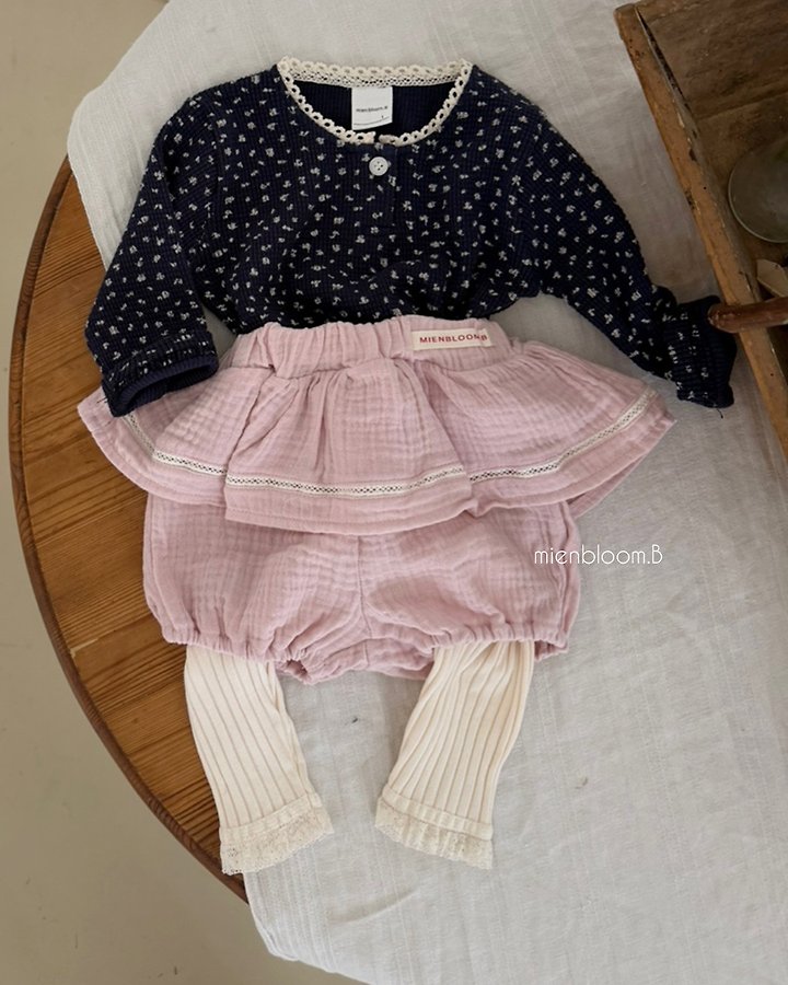 Mienbloom B - Korean Children Fashion - #designkidswear - Kids Lace Rib Leggings - 11