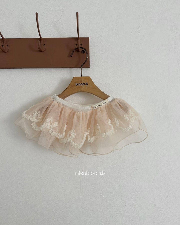 Mienbloom B - Korean Children Fashion - #designkidswear - Kids Bouquet Mesh Skirt