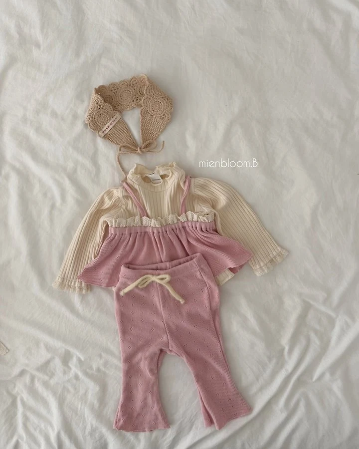 Mienbloom B - Korean Children Fashion - #discoveringself - Kids Lace Rib Tee - 10