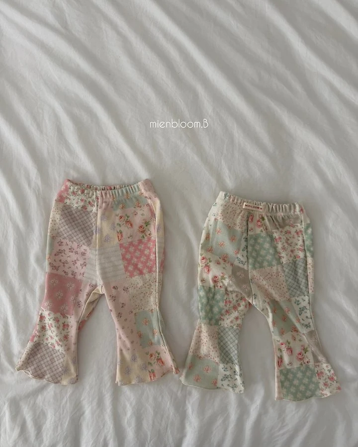 Mienbloom B - Korean Children Fashion - #fashionkids - Kids Patch Bootcut Pants