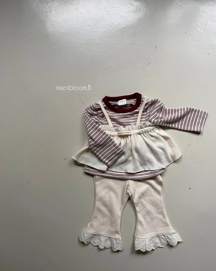 Mienbloom B - Korean Children Fashion - #fashionkids - Kids Soft Stripe Tee - 7