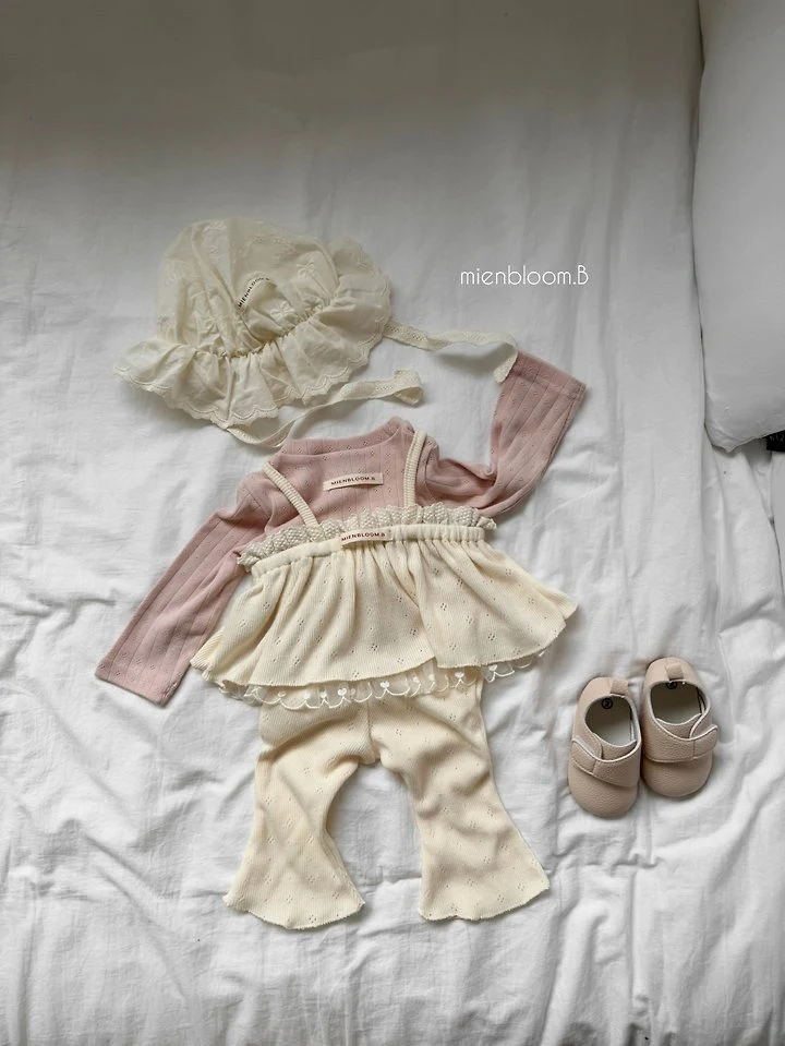 Mienbloom B - Korean Children Fashion - #fashionkids - Kids Heart Lace Tee - 4