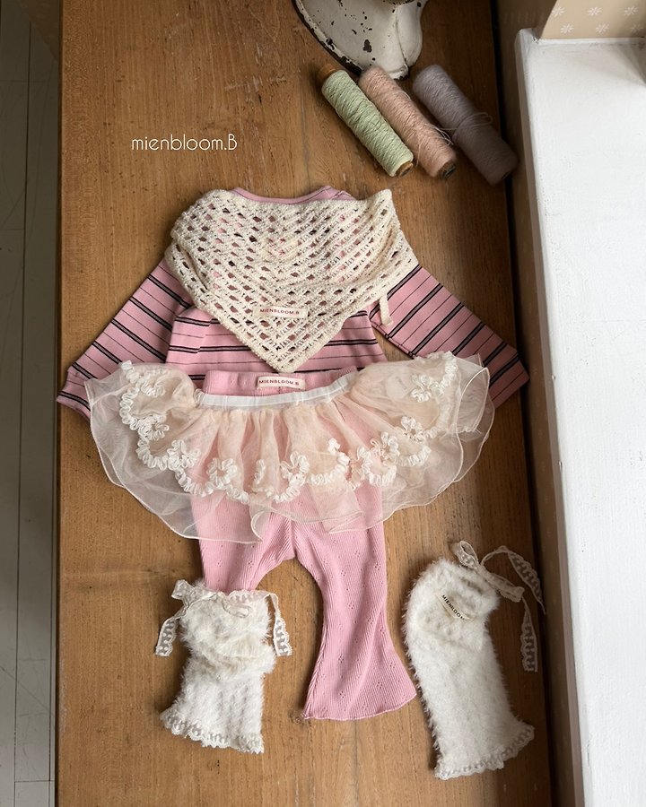 Mienbloom B - Korean Children Fashion - #fashionkids - Kids Bouquet Mesh Skirt - 4