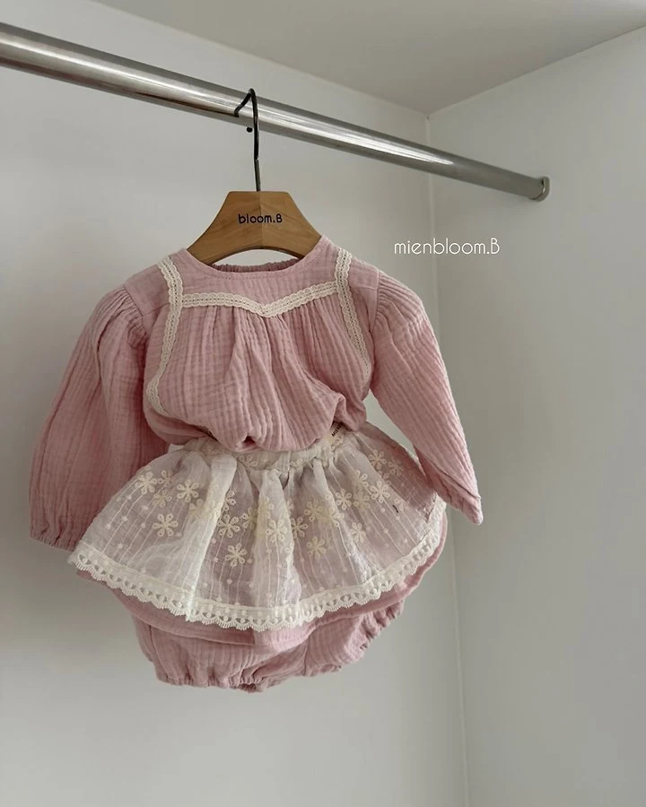 Mienbloom B - Korean Children Fashion - #kidsstore - Kids Tencel Lace Skirt - 3