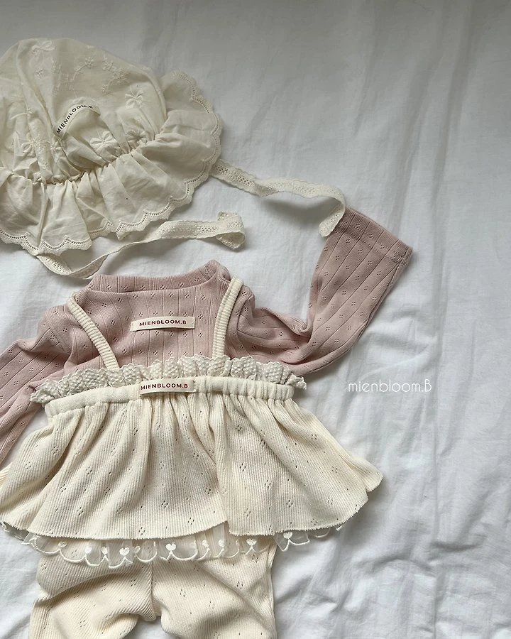 Mienbloom B - Korean Children Fashion - #kidzfashiontrend - Kids Heart Lace Tee - 6