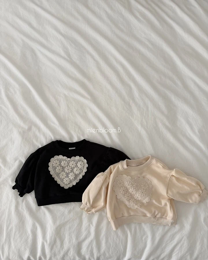 Mienbloom B - Korean Children Fashion - #magicofchildhood - Kids Heart Sweatshirt