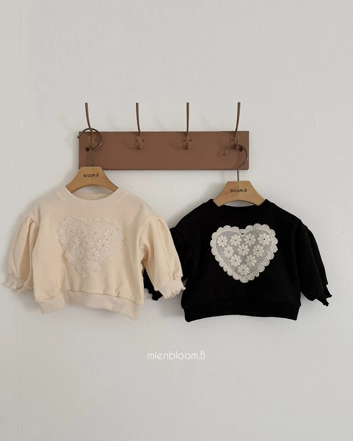 Mienbloom B - Korean Children Fashion - #minifashionista - Kids Heart Sweatshirt - 2