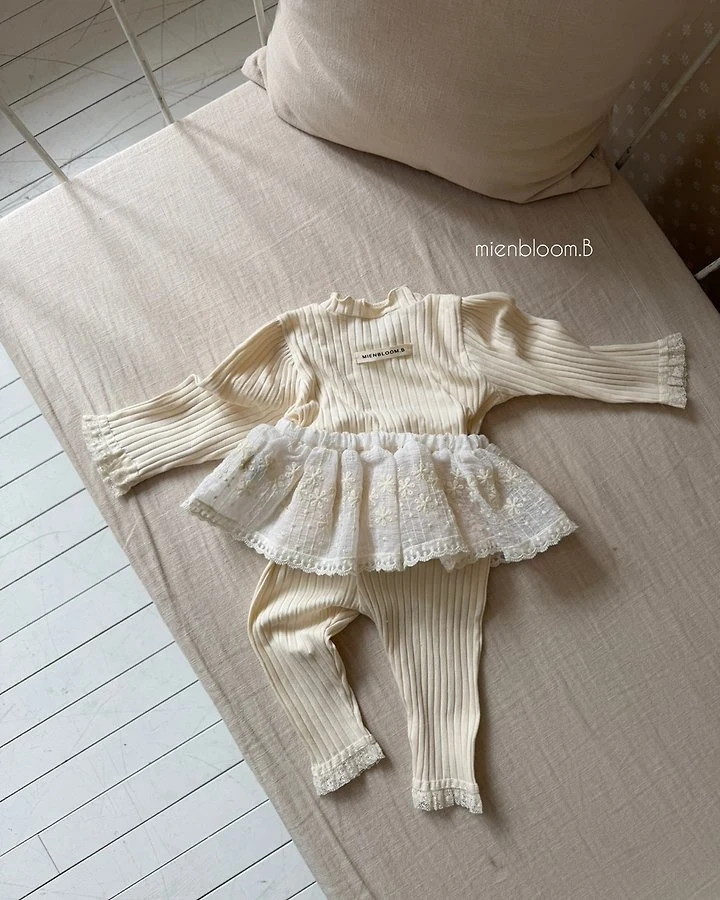 Mienbloom B - Korean Children Fashion - #minifashionista - Kids Tencel Lace Skirt - 8