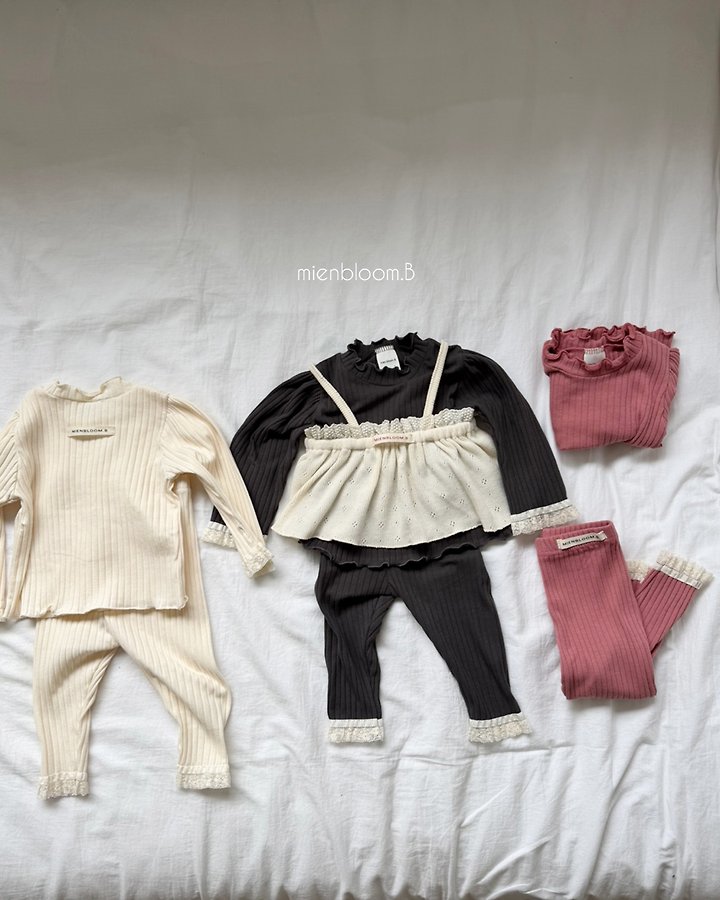 Mienbloom B - Korean Children Fashion - #prettylittlegirls - Kids Lace Rib Leggings - 5