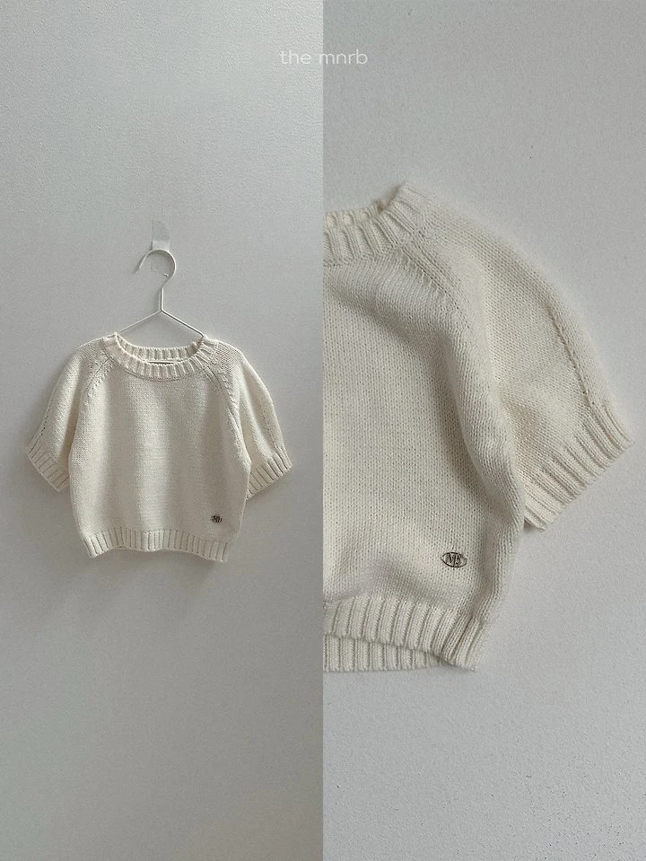 Mini Robe - Korean Baby Fashion - #babyboutique - Emblem Knit Top - 6