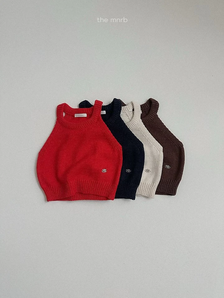 Mini Robe - Korean Baby Fashion - #smilingbaby - Halter Neck Knit Top - 4