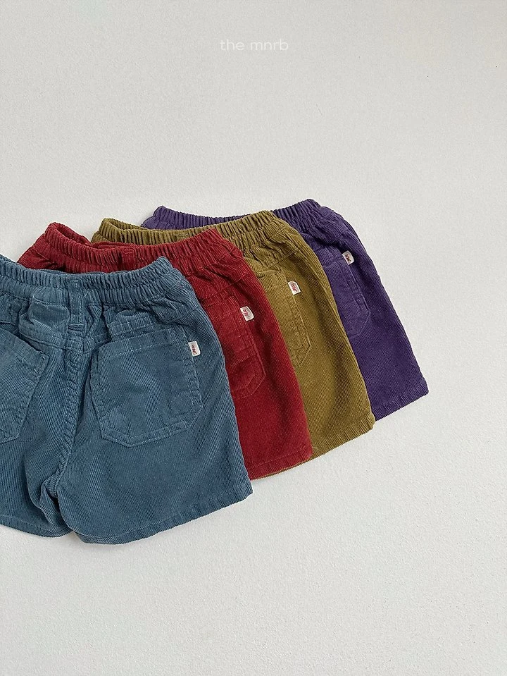 Mini Robe - Korean Baby Fashion - #onlinebabyshop - Corduroy Shorts - 4