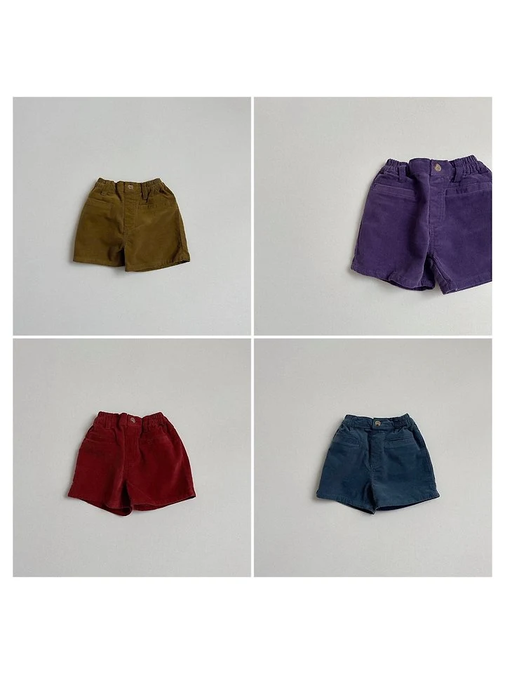 Mini Robe - Korean Baby Fashion - #babyboutique - Corduroy Shorts - 5
