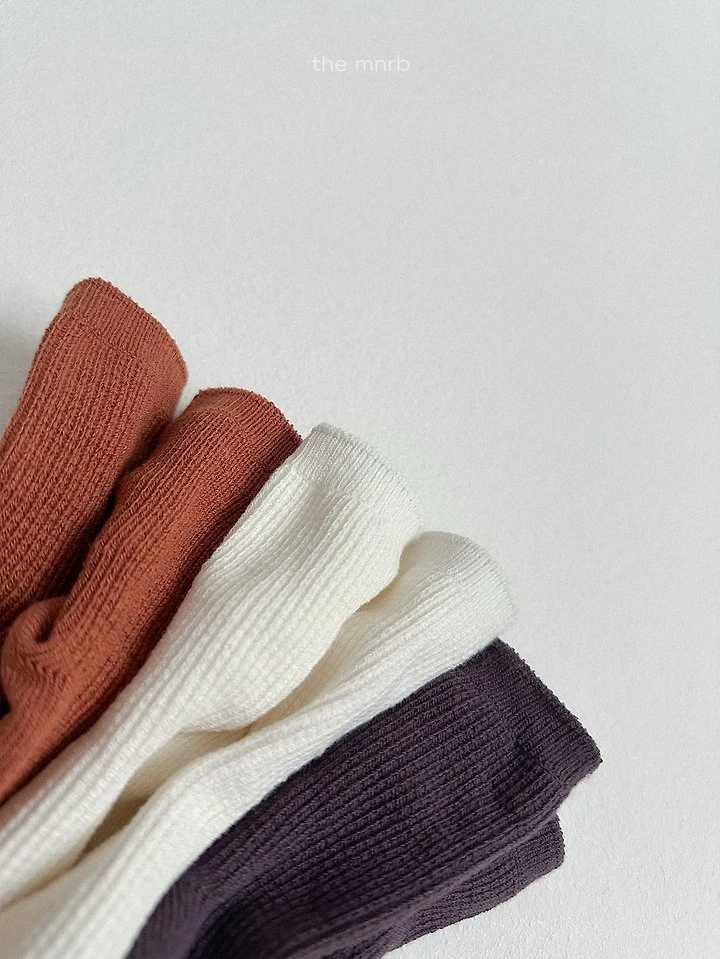 Mini Robe - Korean Baby Fashion - #babyboutique - Basic Waffle Socks - 10