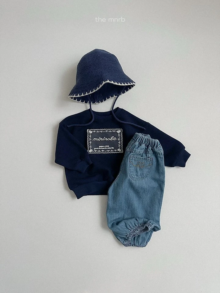 Mini Robe - Korean Baby Fashion - #babyboutique - Stitch Denim Jogger Pants - 9