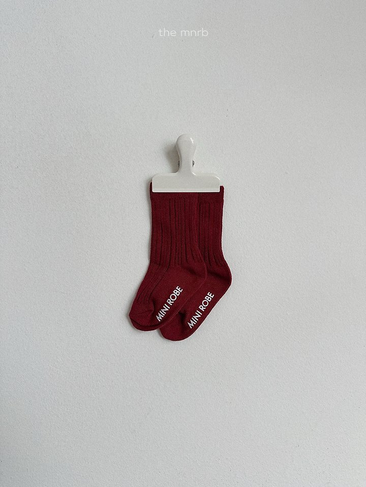 Mini Robe - Korean Baby Fashion - #babyboutique - Cotton Rib Socks - 5