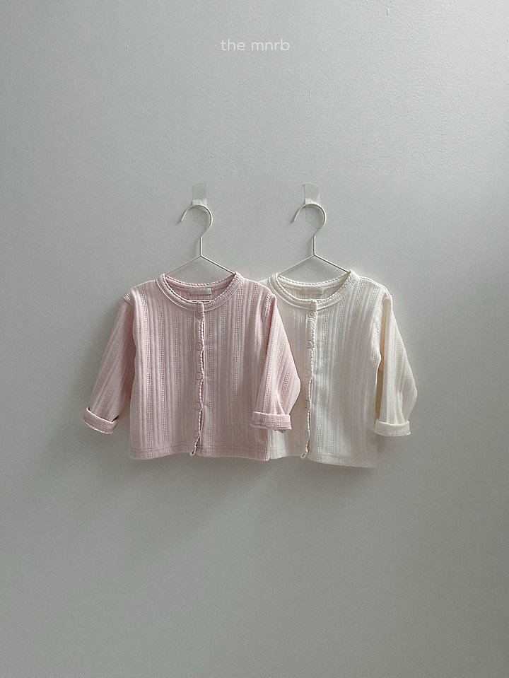 Mini Robe - Korean Baby Fashion - #babyclothing - Eyelet Cardigan