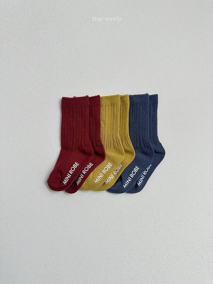 Mini Robe - Korean Baby Fashion - #babyfashion - Cotton Rib Socks - 8