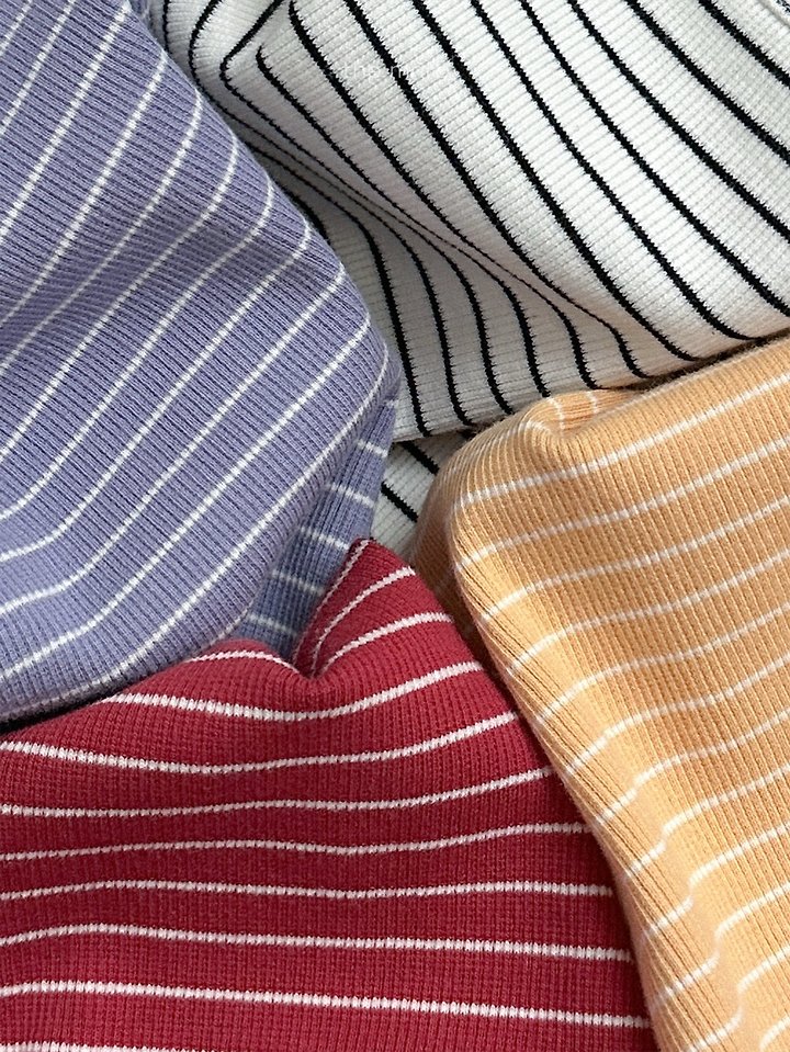 Mini Robe - Korean Baby Fashion - #babyfever - Round Stripe Long Sleeve Tee - 6