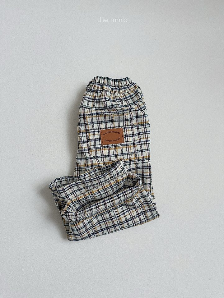 Mini Robe - Korean Baby Fashion - #babyfever - Adele Check Pants - 4
