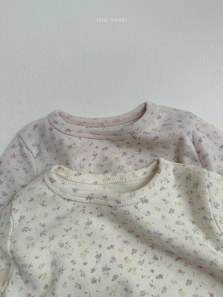 Mini Robe - Korean Baby Fashion - #babygirlfashion - Cotton Eyelet Long Sleeve Tee