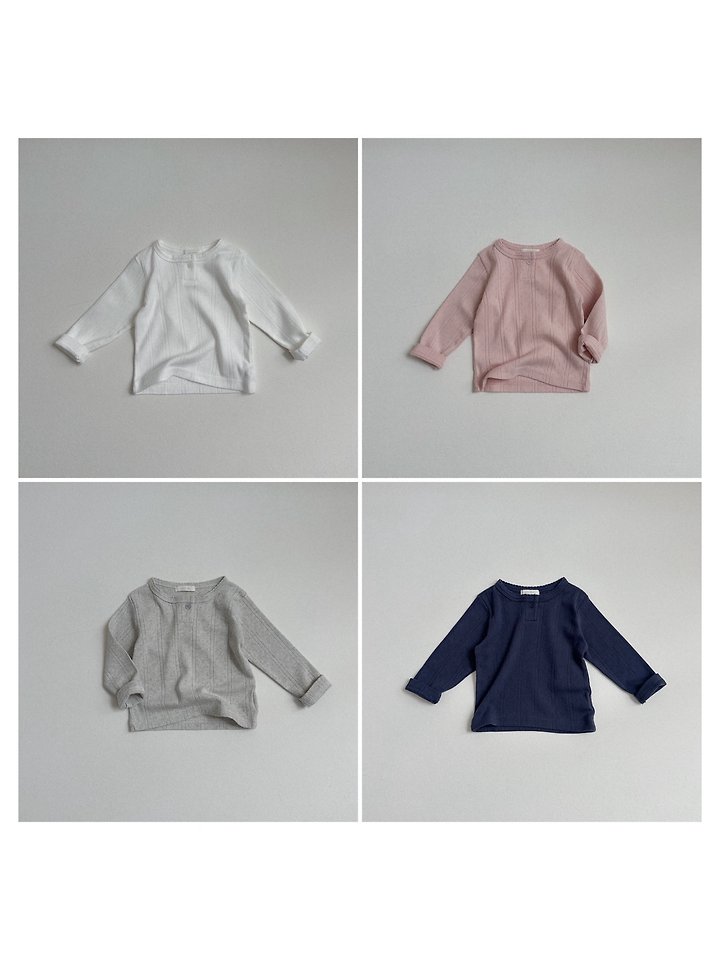 Mini Robe - Korean Baby Fashion - #babygirlfashion - Keeley Henley Tee - 4