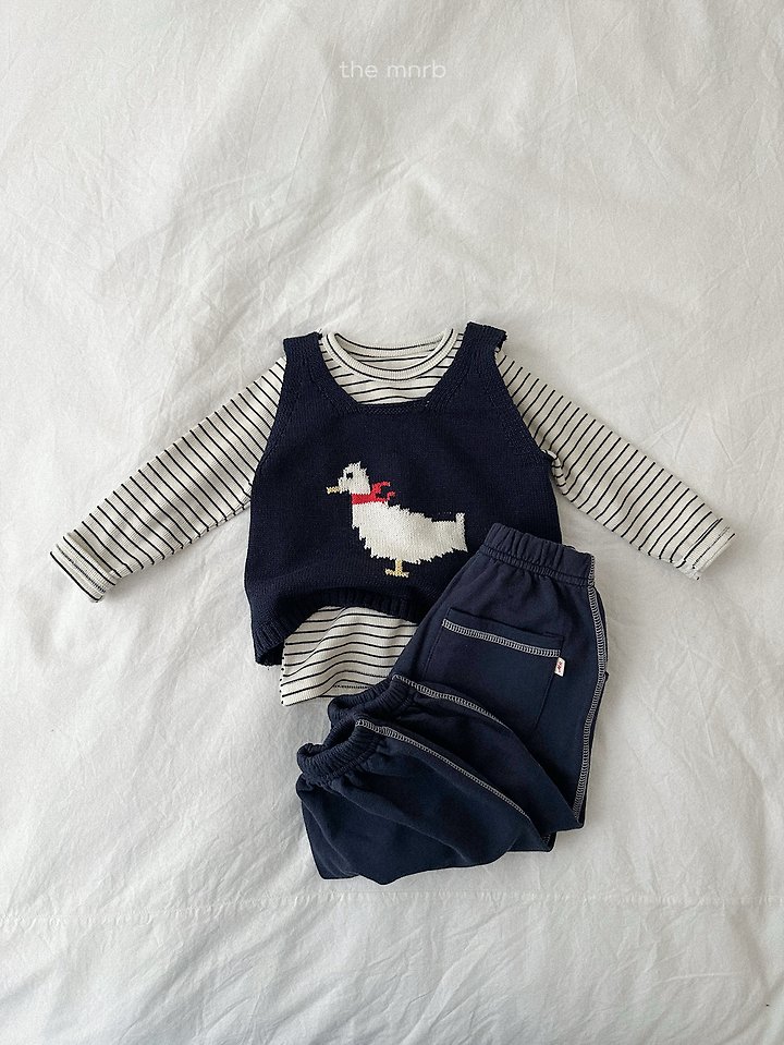 Mini Robe - Korean Baby Fashion - #babylifestyle - Round Stripe Long Sleeve Tee - 8
