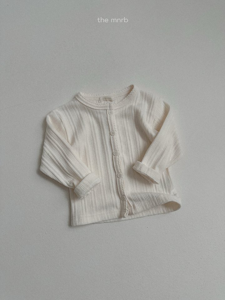 Mini Robe - Korean Baby Fashion - #babylifestyle - Eyelet Cardigan - 5
